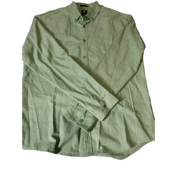 Billabong Shirt Mens Large Green Button‎ Up Casual Work 100% Cotton - Picture 1 of 6